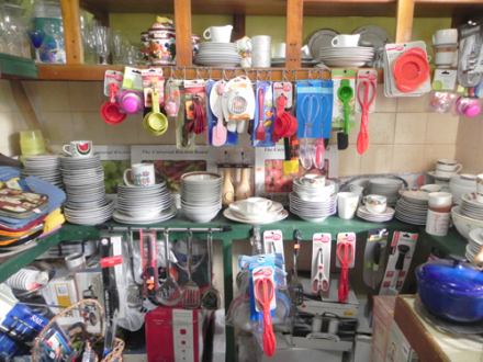 Kitchen utensils and crockery 